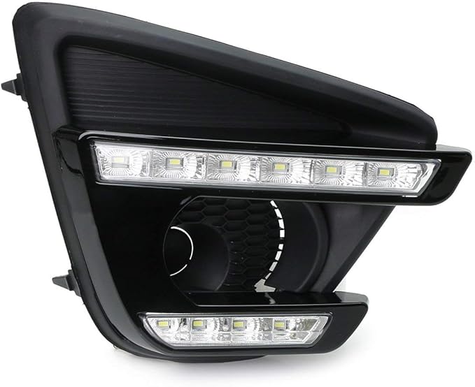 iJDMTOY Xenon White LED Daytime Running Light/Fog Lamps Compatible With 13-16 Mazda CX-5, Direct Double-Row Facelift Design Powered by 10W High Power LED Lights