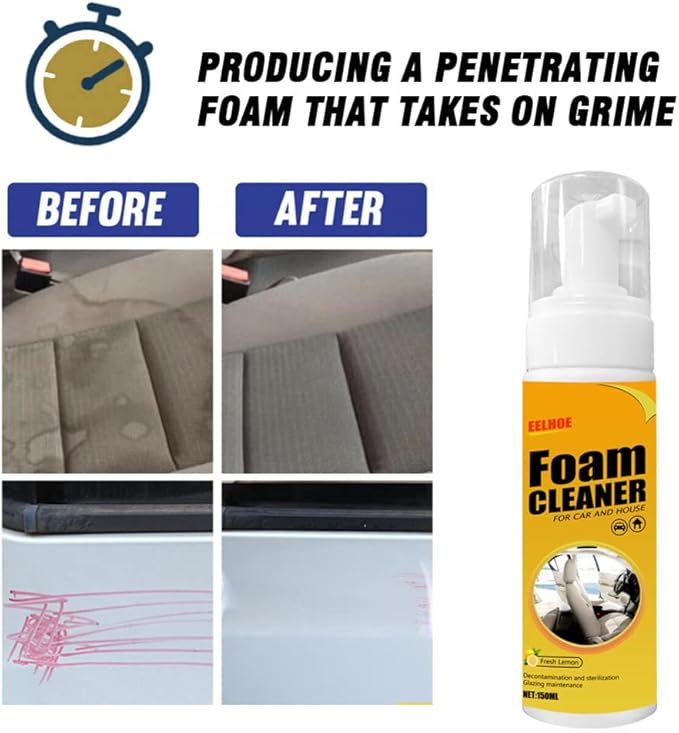 Zcargel Car Foam Cleaner Car Interior Foam Cleaner Multifunctional Foam Cleaner Purpose Cleaner for House and Car for Leather Seat Plastic Fabric30mL / 60mL / 100mL
