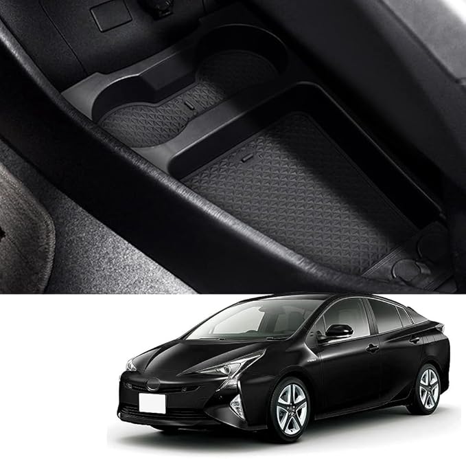 LUWU Prius XW30 Low Center Console Organizer for 2010 2011 2012 2013 2014 2015 Prius Accessories Armrest Console Storage Box Glove Organizer Tray ABS Material (Black)