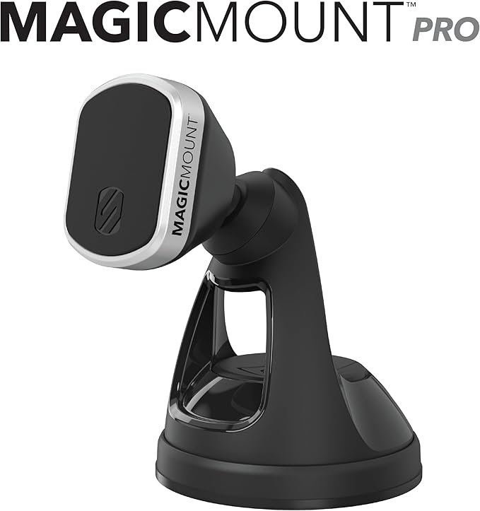Scosche MM2WDSR-2PKXC0 MagicMount Pro Magnetic Car Phone Holder for iPhone and Android - 2 Pack Magnet Mount - Secure Magnetic Cell Phone Mount for Car Window or Dash - Universal 360° Adjustable Head