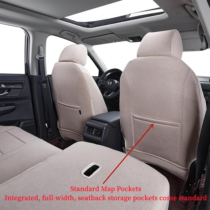 Coverdram Custom Seat Covers Compatible with Select Toyota RAV4 Hybrid 2016 2017 2018 Models (Beige,Full Set)