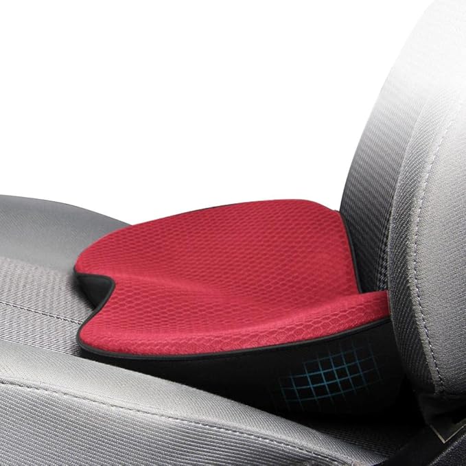 Car Seat Cushion for Driver Thick Memory Foam Car Heightening Seat Cushion Lower Back Pain Relief Back Support Cushion for Car Office Chair