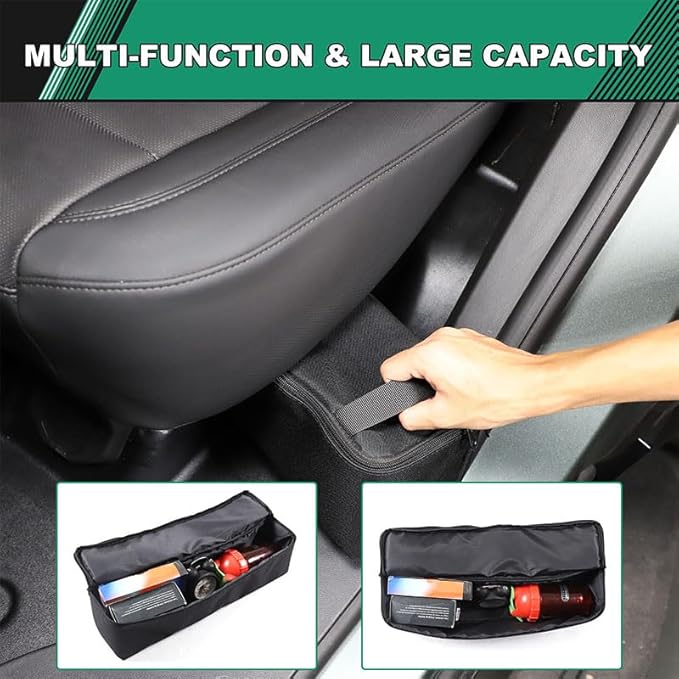 Under Seat Organizer for Hummer EV Accessories Backseat Rear Hidden Under Seat Storage Bags Portable Waterproof Foldable Storage Tool with Handle for Hummer EV SUV Pickup 2024 2025 2026