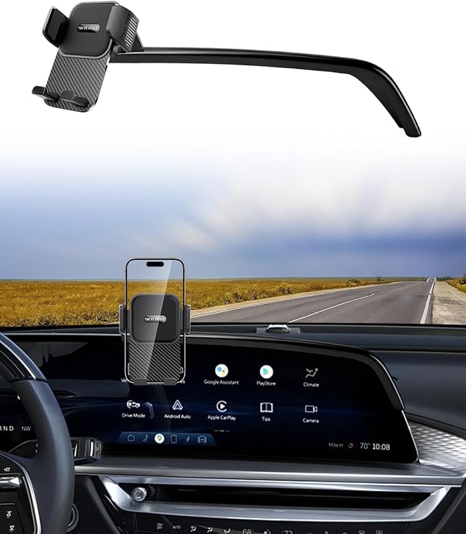 SKYLOTEC Phone Mount for Cadillac Lyriq 2023-2025 Accessories, XT4 2024 2025, CT5 2025, Optiq 2025, 33-Inch Screen Fixed Clip, Automobile Cradles Car Phone Holder, Cell Phone Base Not Block Air Vent