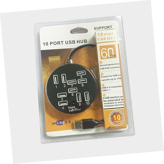 USB Hub Ports Expander High-Speed USB Data Dock Station Efficient Multi-Port for Laptops and Desktops