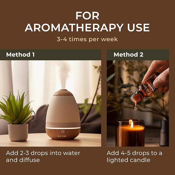 100% Pure Marjoram Essential Oil - 0.34 Fl Oz - Marjoram Oil for Hair, Skin, Diffuser, Aromatherapy & DIY Candle Making Scent