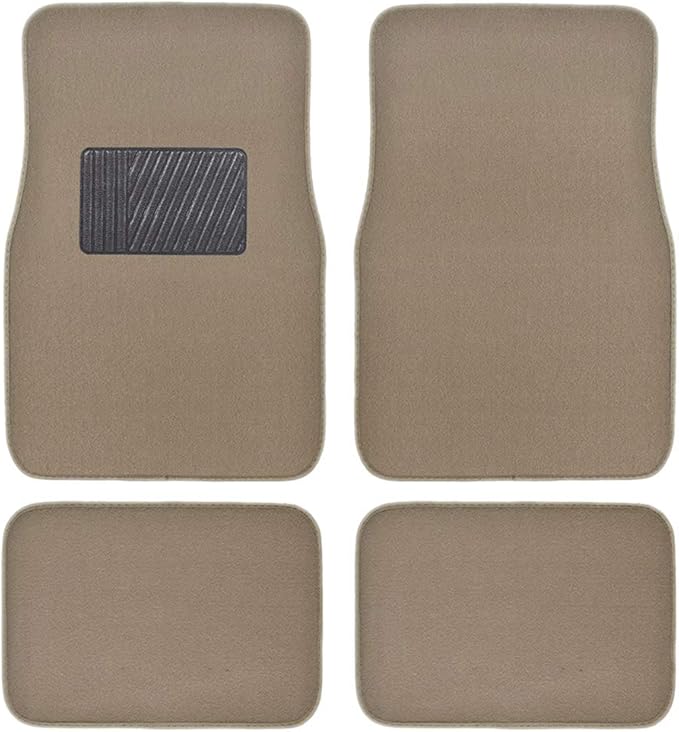 Motor Trend Premium Inter-Lock Backing Carpet Car Floor Mats - Front & Rear, Thick & Durable Auto Protection, Fits Most Cars Truck SUV Coupe Sedan