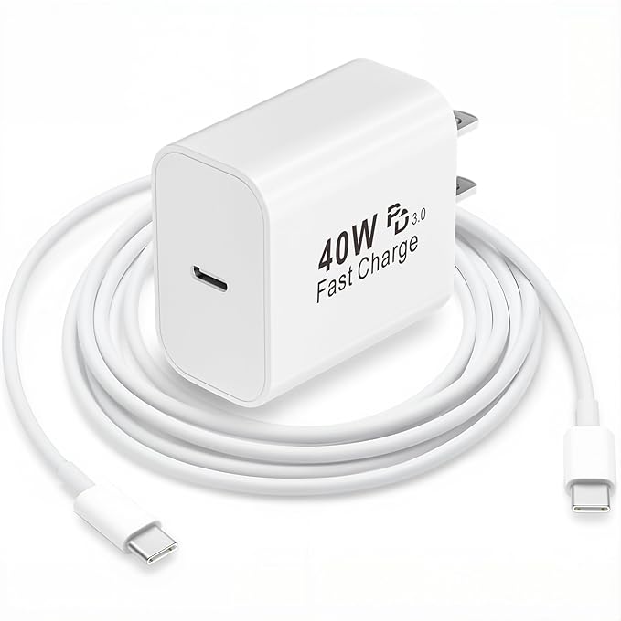 iPhone 17 16 15 Charger Fast Charging Type C Chargers 40W USB C Charger Block iPhone 17 16 15 Air Pro Max Chargers with 6FT Cable for iPhone 17/17 Plus/17 Pro Max/16 Plus/16 Pro Max/15 Max/iPad Pro