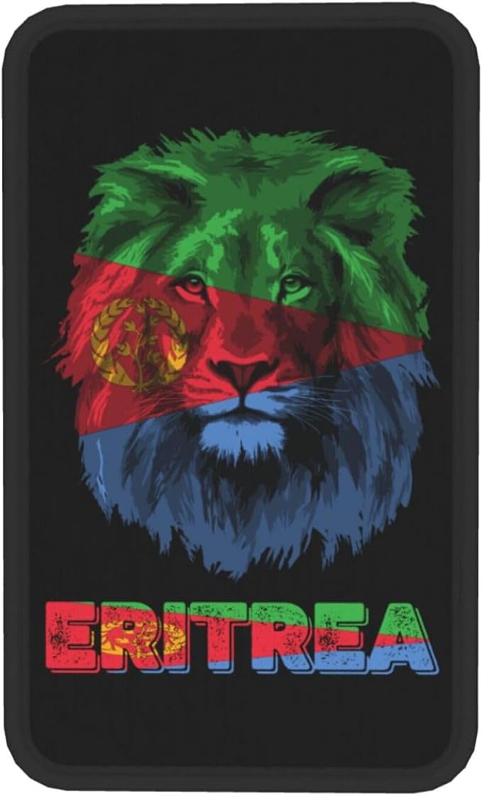 Vintage Eritrea Eritrean Flag Lion Head Auto Center Console Armrest Cover Car Handrail Box Cushion Pad Mat Universal Fit Most Vehicle Sedan Truck SUV Soft Comfort Decor Accessories