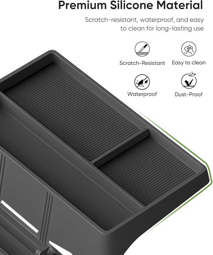Tesla Cybertruck Behind Screen Storage Tray - Premium Silicone Dashboard Organizer, Custom Fit for 2024-2025 Model, Scratch-Resistant, Easy Installation, and Anti-Slip Design for Secure Storage