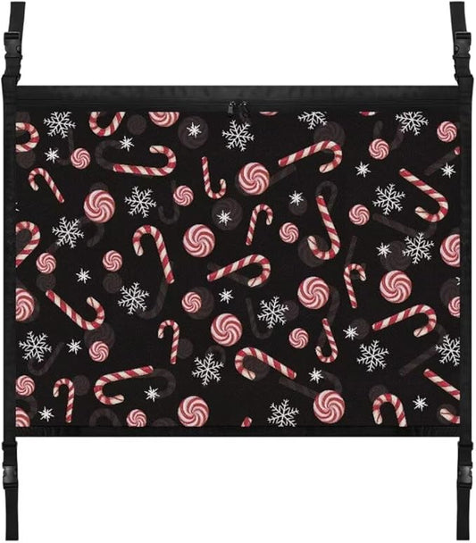 Candy Snowflake Car Roof Storage Bag Car Seat Storage Hanging Bag Premium Car Seat Organizer One-Size-Fits Tidy Pouch Pocket Storage for Small Items