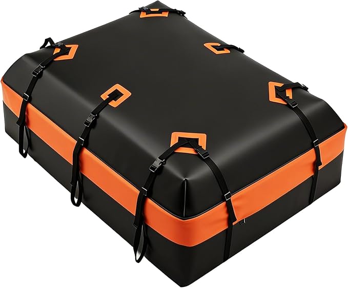 DUMOS Car Rooftop Cargo Carrier 20 Cubic Feet, Car Roof Waterproof PVC Bag, with Anti-Slip Mat,Combination Luggage Lock, Reinforced Straps & Door Hooks,Fit Vehicles with/Without Roof Racks