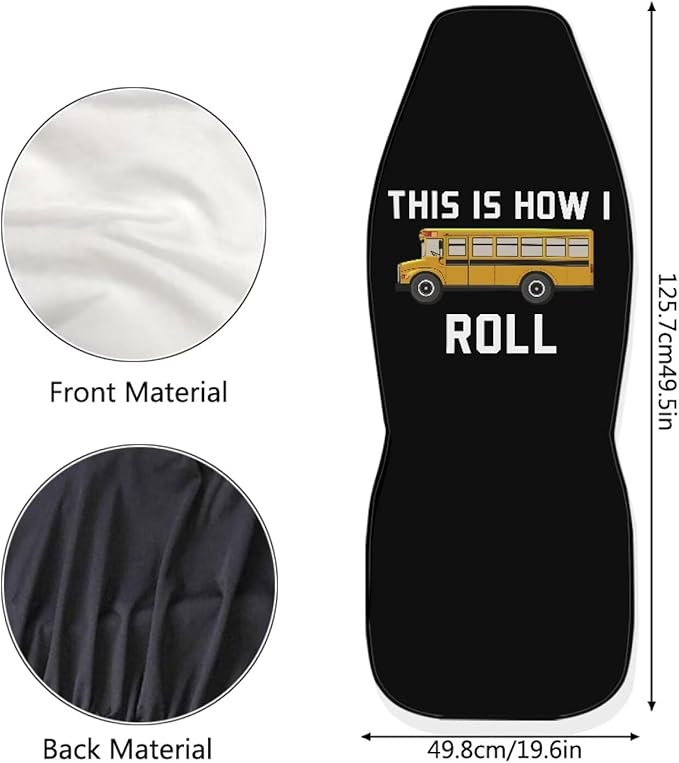 Car Seat Covers Set of 2 Breathable Universal Car Front Seat Protector Elastic Fabrics Cover Easy to Install Car Accessories for Most Cars Auto SUV Sedan Truck, This is How I Roll
