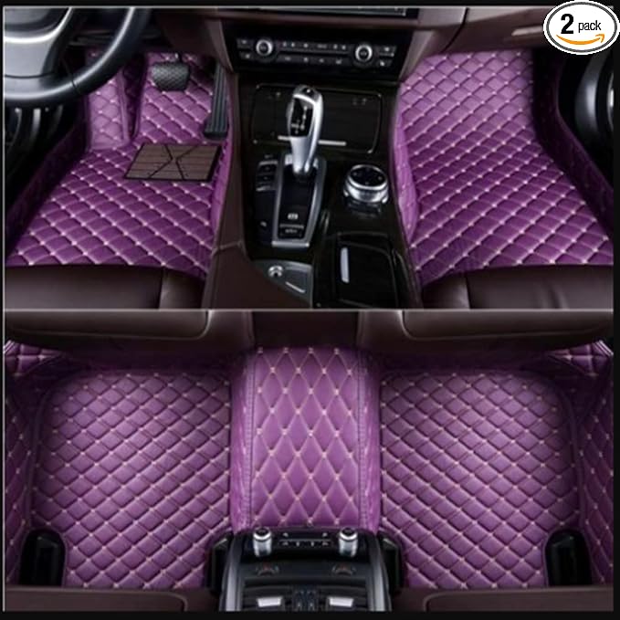 Custom Making Car Floor Mats Compatible with Audi BMW Mercedes-Benz Toyota Lexus Honda Infiniti Nissan Hyundai Kia All Models 2005-2026 (Purple)