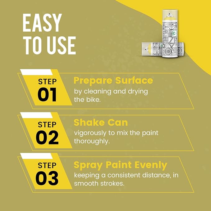 Spray.Bike Spray Paint | Designed Mainly for Bicycles | Multi-Use Acrylic Spray Paint for Metal, Plastic | High Coverage Bike Paint, 400ml, Primos Hill