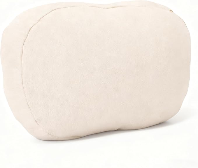Yosoo Health Gear Car Neck Rest Cushion Headrest Pillow Lumbar Support Pillow 2 in 1 Ergonomic Pebbles Shaped Cotton Removable Soft Back Cushion for Office Chair Car Seat