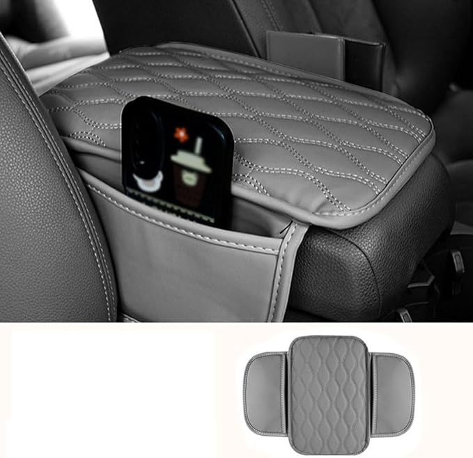 Car Armrest Pad for Cadillac SRX II 2009-2013, Waterproof Center Console Cushion Pad Cover Armrest Storage Box Mat Protection Interior Accessories,Black