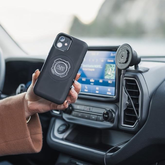Quad Lock Adhesive Dashboard/Console Car Phone Holder Kit with MAG Wireless Charging Head V2 and MAG Phone Case for iPhone 17e