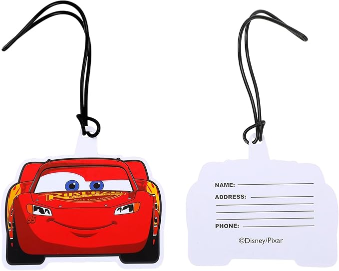 Bioworld Cars Lightning McQueen Kids' 4-Piece Travel Set With Suitcase, Duffle Bag, Toiletries Case, and Luggage Tag