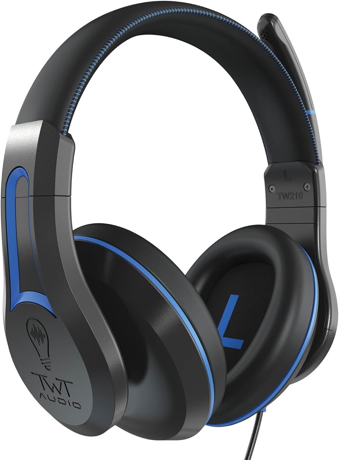 TWT Audio Classroom Headsets with Microphone – Duro TW210 2nd Gen Over Ear Wired Headphones Bulk 20 Pack, Durable, Comfortable 3.5mm Headset with Mic for School, Labs, Testing, Students