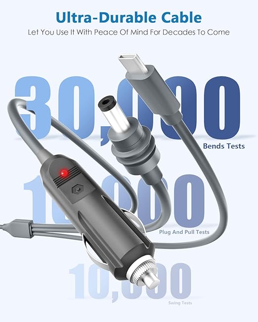 Starlink Mini Cable 3 in 1 Starlink Mini USB C to DC Power Cable 100W USB Type-C Car Cigarette Lighter DC Power Cord 18AWG Waterproof Work with 100W+ PD Supply