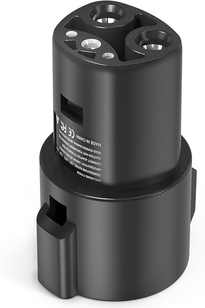 J1772 to Tesla Charger Adapter, Up to 80Amp 240v AC, Mobile EV Adapter for Tesla Model 3/Y/X/S with Fast Charging, Compatible with EVSE Charger, SAE J1772 Charging Adaptor for Tesla Cars Only