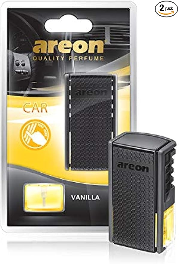 AREON ACB06 Car Perfume Luxury and Elegant 0.27 oz Car Freshener Vent Clip, Vanilla Scent