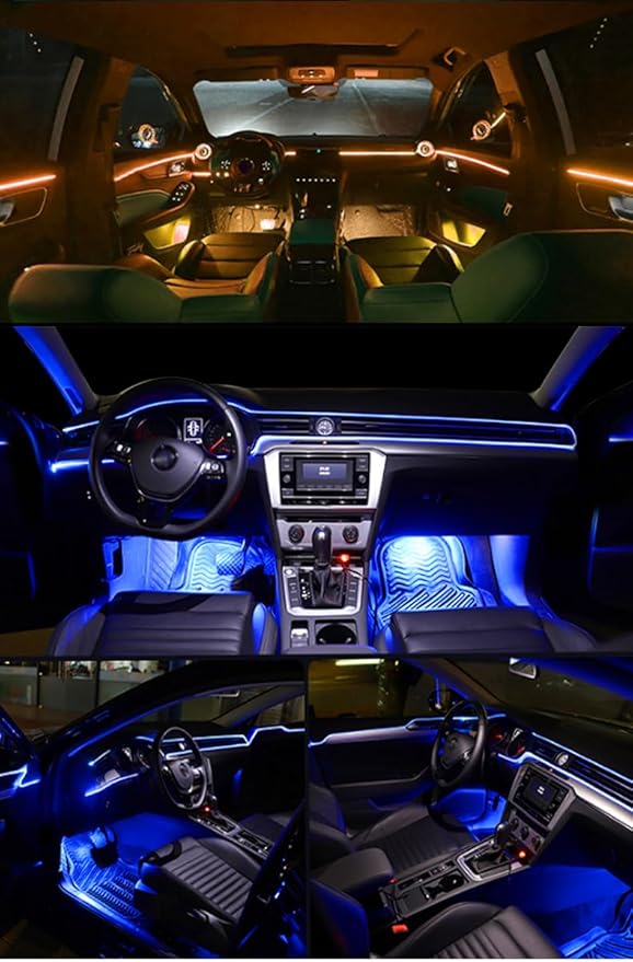 Car LED Interior Lights Strip APP Control, Car Neon Lights Kit with 236 inches Fiber Optic, Music Mode Sound Active Cars Atmosphere Ambient Lighting Kit