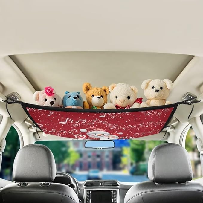 Auto Seat Storage Hanging Bag Santa Claus Snowman Multi-Purpose Seat Organizer for Vehicle Passenger Seat Organization and Storage One Size