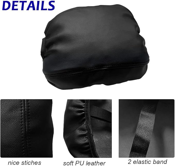 DEYTOP Center Console Cover for Jeep Wrangler JL JLU 2026 2018-2025 Console Armrest Cover for Jeep Gladiator JT 2020-2026 Car Cushion Pad for JL&JT (NOT for JK/JKU)(Black with Black Stitches)