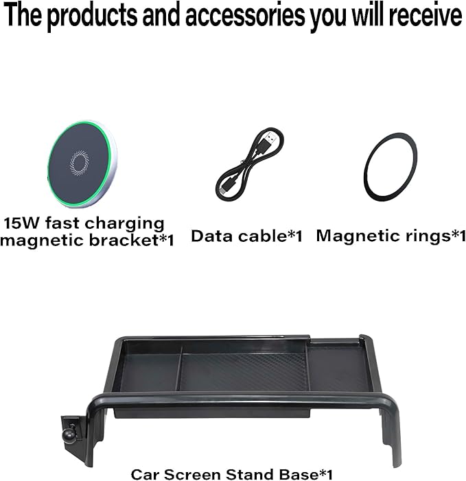 Car Phone Holder for KIA Telluride 2020 2021 2022 Accessories Apply to 10.25 Inch Touch Screen 15W Fast Wireless Charger Screen Fixed Clip Cell Phone Mount
