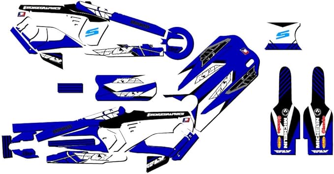 16eDRIVE Fly Racing Blue Senge Graphics Kit Compatible with Stacyc