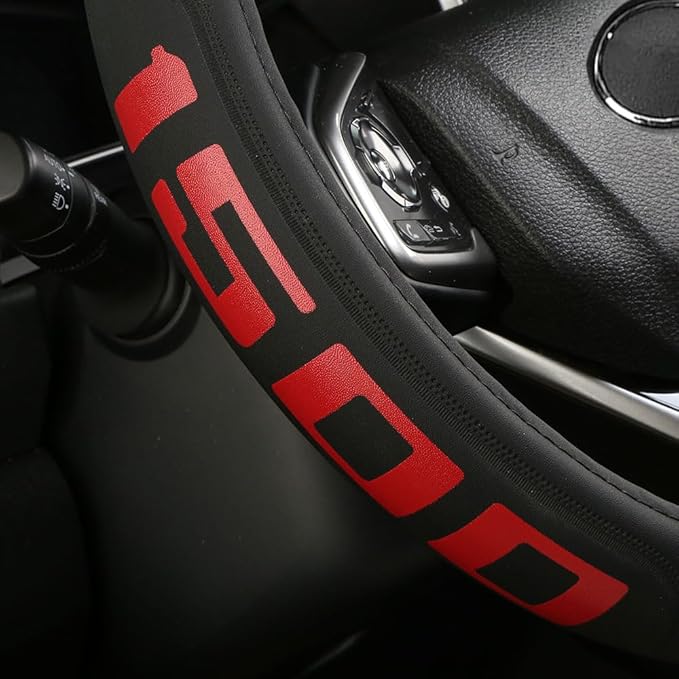 Microfiber Leather Steering Wheel Cover fit Dodge Ram 1500 Chevy Silverado GMC Sierra 1500 Accessories 15-16.5Inch