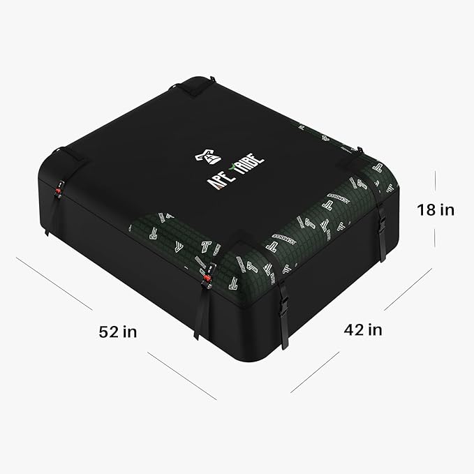 Rooftop Cargo Carrier, 21 Cubic Feet Waterproof Roof Rack Cargo Bag, Anti-Slip Heavy Duty Roof Bag for All Vehicles