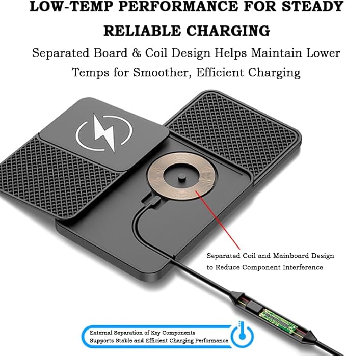 Car Charger for Ram 1500 2019 2020 2021 2022 2023 2024 2025, 20W Fast Charging Pad for Phones, Plug & Play Cord-Free Charging Pad with Step Design for Commutes Home Travel Use,B USB 30cm