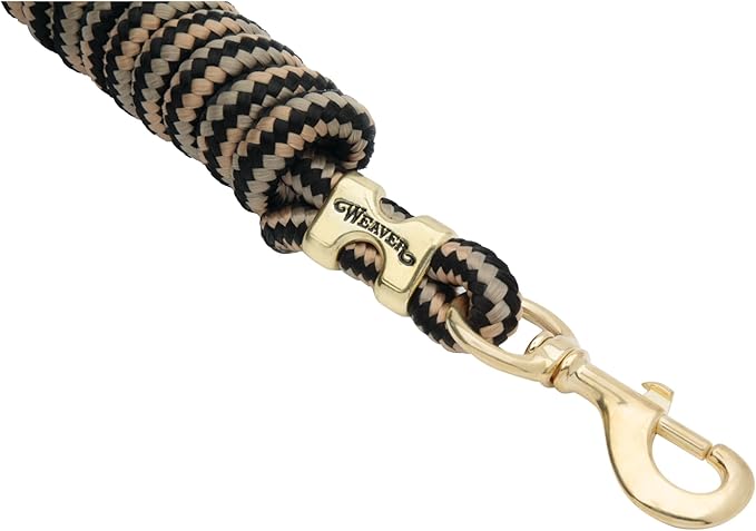 Weaver Equine Performance Lead Rope, Long Horse Lead Rope with Quick Halter Attachment, Soft Comfort Grip, Barn Horse Tack for Daily Use & Showing