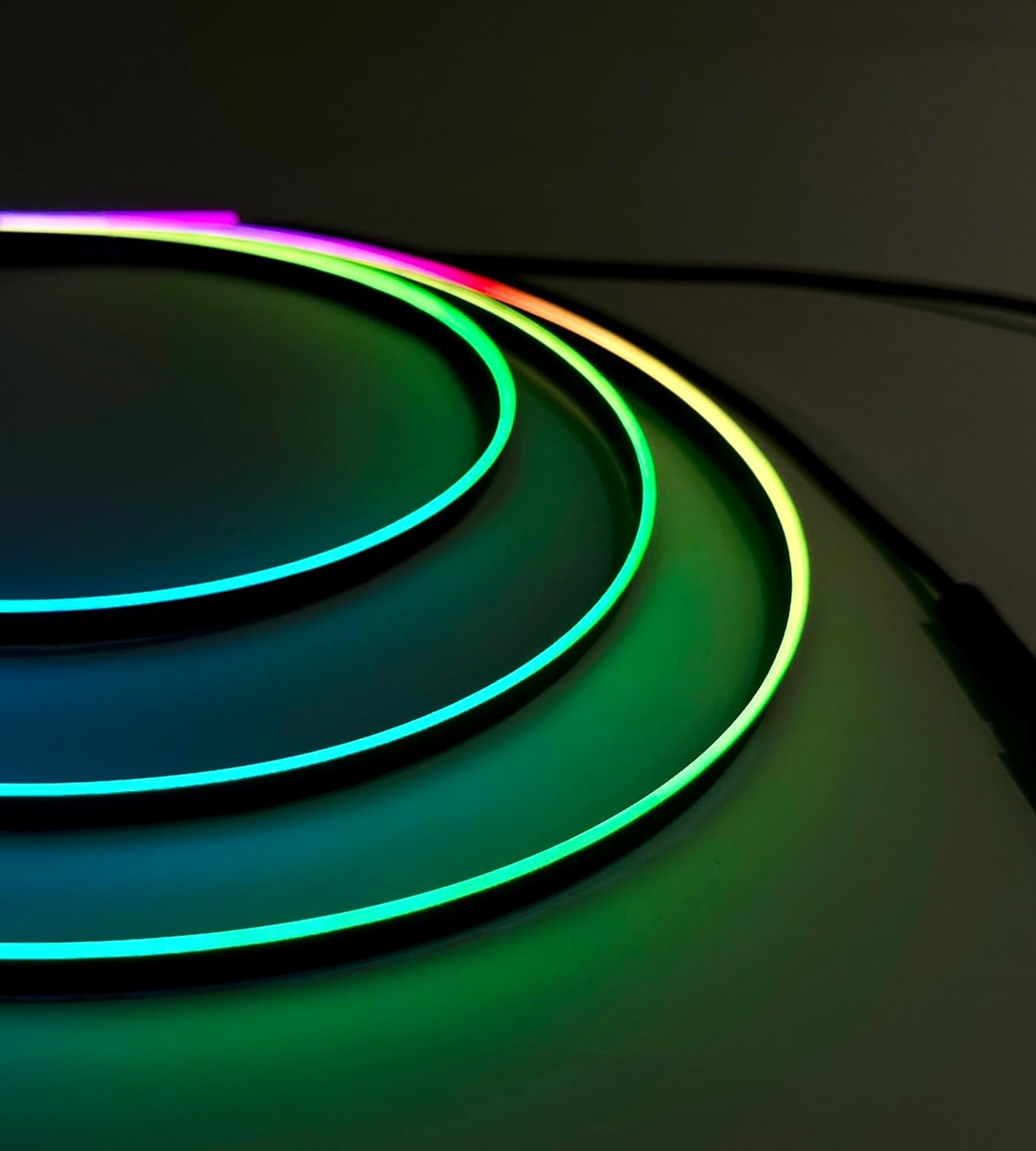 KENANEK Acrylic Interior Car LED Strip, 10 in 1 USB/Type C Interface Colorful 187-inch car Ambient Lights kit，Supporting Wireless Control Modes，with 16 Million Color Options