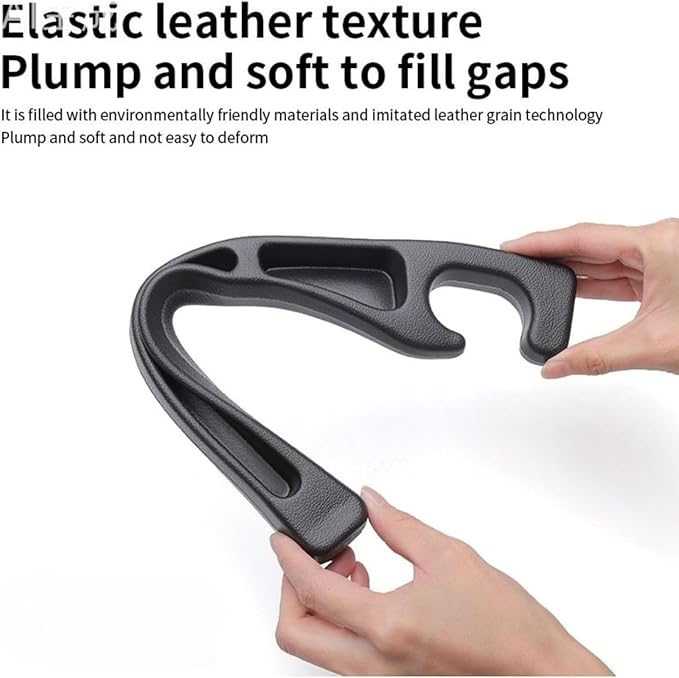 Car Seat Gap Filler 2 Pack, Universal Car Seat Gap Organizer, Fit for Car Seat Gap Width 1.1-2.3 Inches, Car Seat Side Gap Plugger Anti-Drop Device for Most Cars SUV Truck (Black)