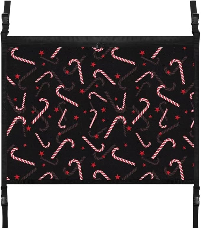 Candy Canes Car Roof Storage Bag Hanging Car Storage Bag Premium Car Seat Organizer Inner Car Accessories Compatible with Most Vehicles