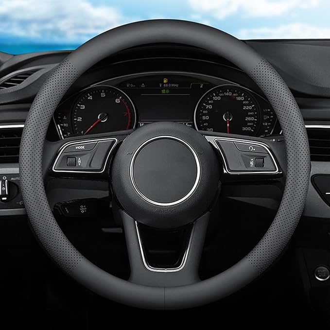 XHRING Car Steering Wheel Cover for Chevy Chevrolet Silverado 1500 2500 HD 3500HD Equinox Malibu Colorado Cruze Impala Traverse Spark Tahoe Trax Express Blazer Suburban Accessories 14 "1/2-15"