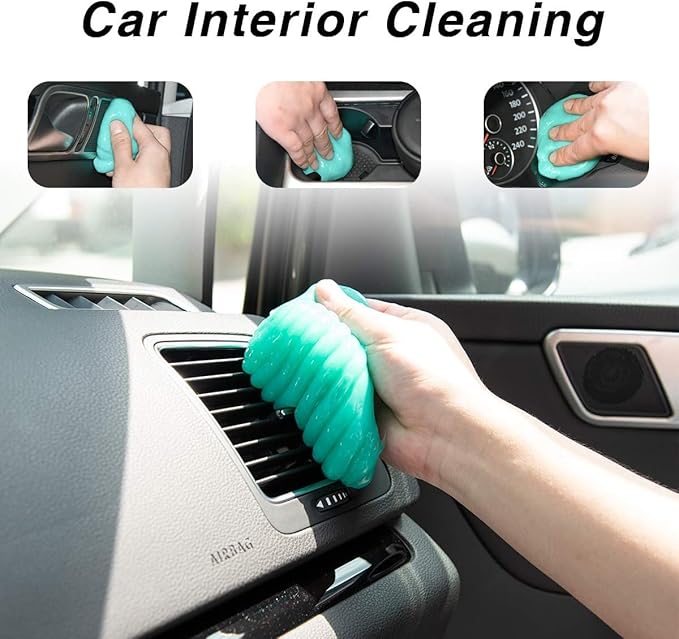 ASFSKY Cleaning Gel for Car Dust Cleaner Car Interior Slime for Detailing Putty for Dust Dirt Crumbs in Corners Clean The Dashboard Console and Vents