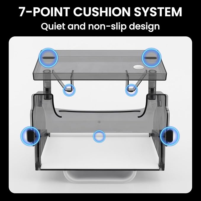 for Tesla Model Y Juniper Under Screen Storage Organizer 2025-2026/Model 3 Highland 2024-2026, Hideable Center Console Organizer Tray for Tesla Model Y Juniper Accessories, White