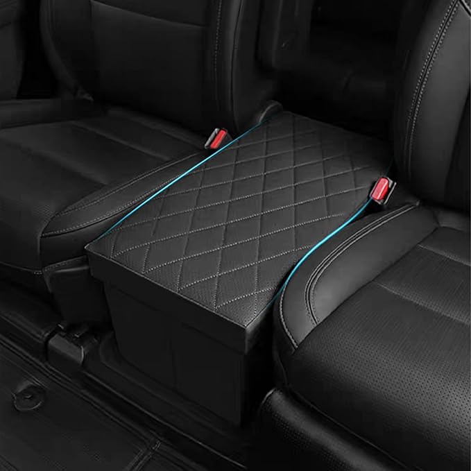 Seat Aisle Storage Box for Ford Explorer 6-Passenger Models – Organizer Rear Seats Passage – Foldable, Easy Installation, for Ford Explorer ST XLT Accessories 2020 to 2025 (Black)