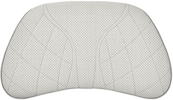 for Chevy Silverado 2007 2008 2009 2010 2011 2012 2013 Leather Car Seat Headrest Lumbar Cushion, Lumbar Support Pillow for Car,for Driving Traveling Relieving Neck Fatigue,2-A Beige