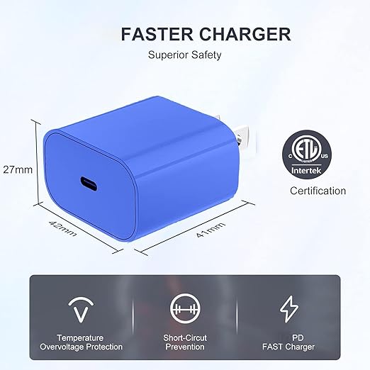 iPhone Fast Charger,Type C Wall Charger Block Plug and 10ft USB C to Lightning Charging Cable Cord Long,Power Adapter Cube Brick Box for Apple iPhone 14 Pro Max/14 Plus/14/13/12 Mini/11/XS Max/XR/iPad