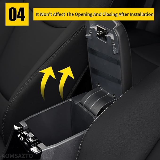 AOMSAZTO Armrest Covers for Corolla 2014-2019 Black Console Cushion for Corolla