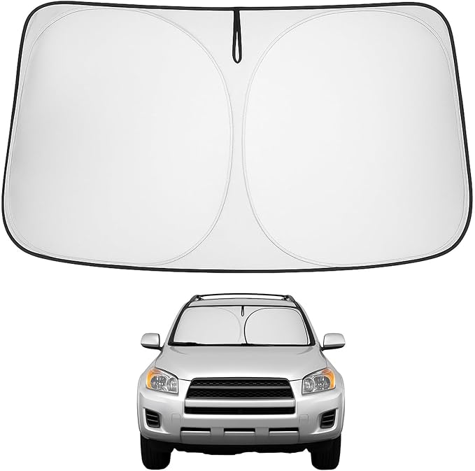 Proadsy 2026 Upgrade Front Windshield Sun Shade Foldable Sunshade Protector Custom Fit 2006-2012 RAV4 SUV Crossover, LE XLE Premium Limited XSE Hybrid Adventure Accessories