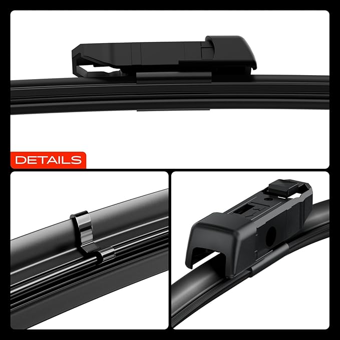 A-Premium 24" and 19" Windshield Wiper Blades Compatible with Honda CR-V 2023-2024, Civic 2022-2024 & Acura Integra 2023-2024 -TLPN Connector, with Wear Indicator & Towel, Left and Right (Pack of 2)