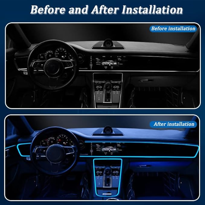 Car LED Strip Light for Jaguar I-Pace 2018–2025, 6 in 1 Car Ambient Lighting Kits, Interior Interior Light Sync to Music, Auto Decorations Interior Accessories, 8M