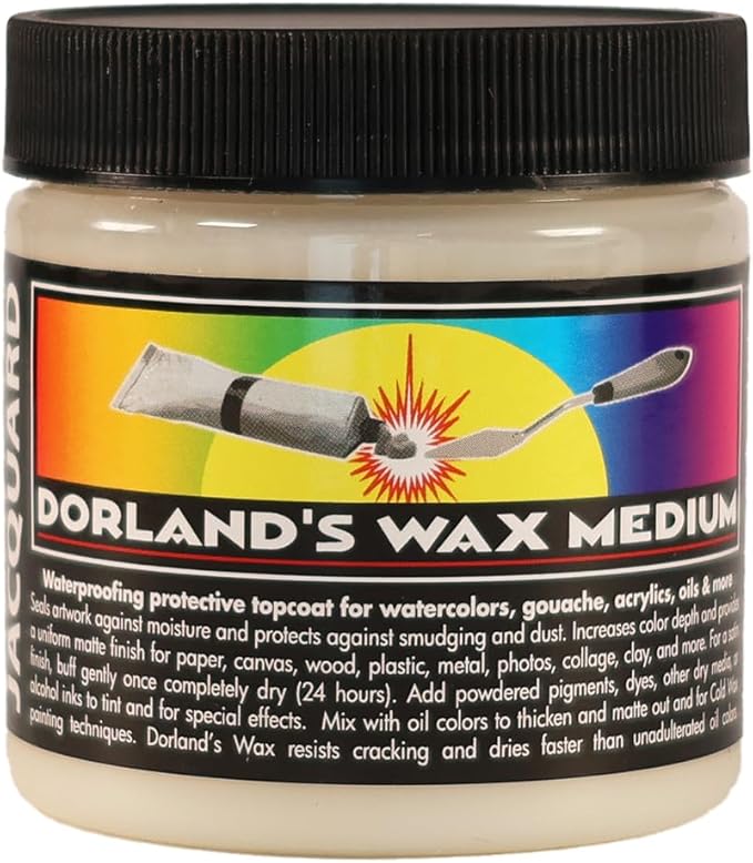 Jacquard Dorlands Wax - 4 Ounce - Versatile Pure Wax and Damar Resin - Protective Topcoat for Sealing and Finishing